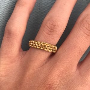 Gold spiked ring